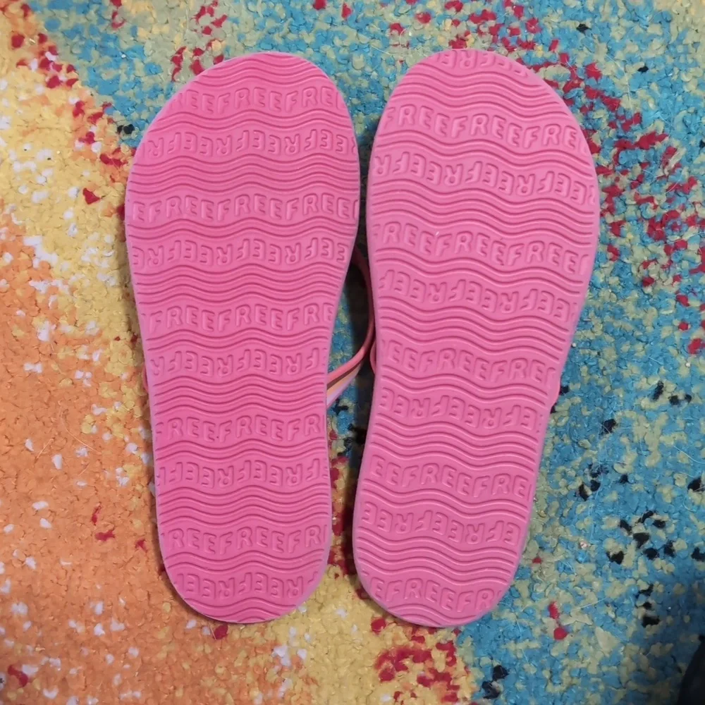 Reef Pink and Brown Flip Flops
